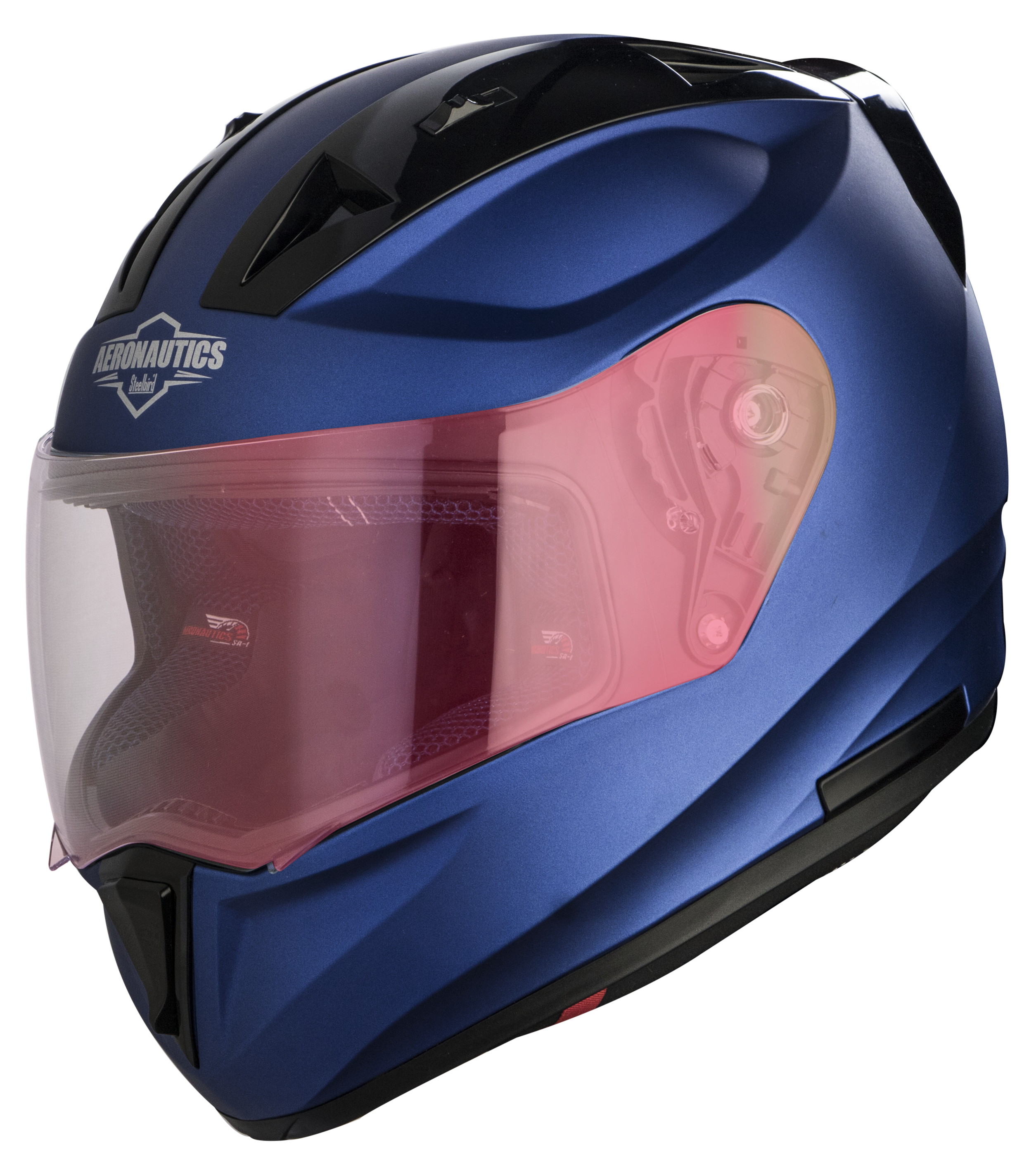 SA-1 Aeronautics Mat Y. Blue ( Fitted With Clear Visor Extra Gold Night Vision Visor Free)